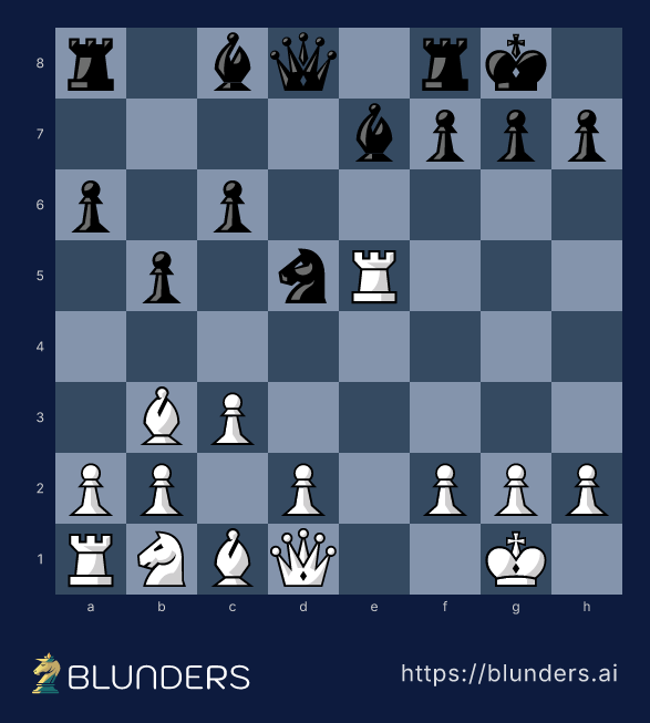 Ruy Lopez, The Marshall Attack — final position on a chess board