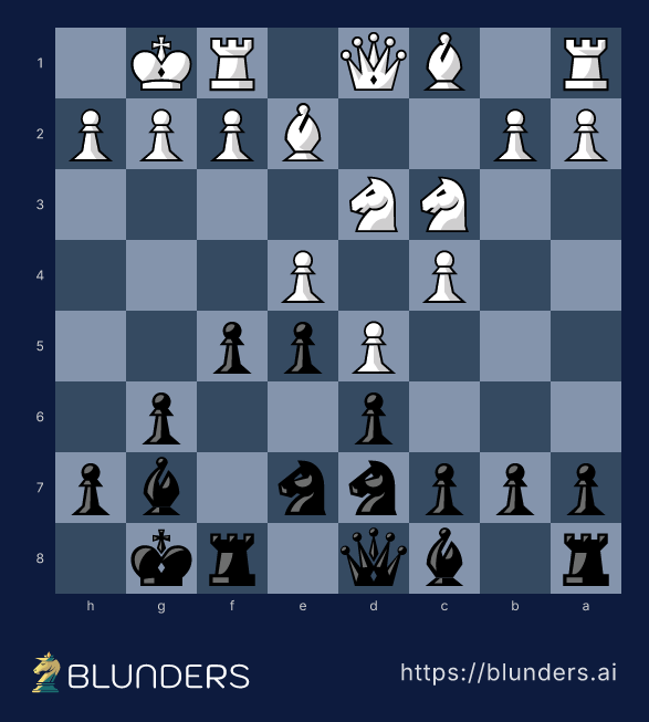 King's Indian Defense, The Classical main line — Mar del Plata — final position on a chess board