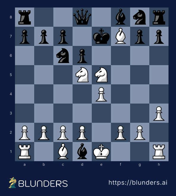 Légal's mate, Paris 1750 — the final checkmate position