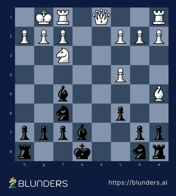 The Bd2–Nd5 discovery — the final checkmate position